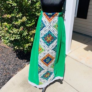 Vintage Handmade Quilted Skirt Fits up to Large